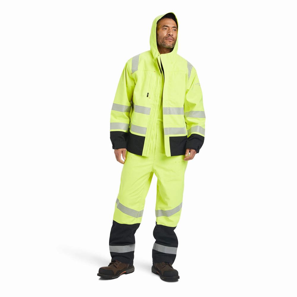 Giacca Ariat FR Hi-Vis Impermeabili Uomo Gialle | IT179EOCU