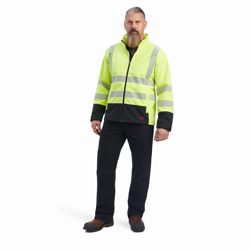 Giacca Ariat FR Vernon Hi-Vis Softshell Uomo Gialle | IT158PGYI