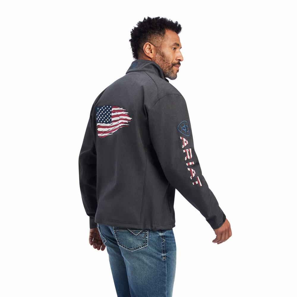 Giacca Ariat Logo 2.0 Patriot Softshell Acqua Resistant Uomo Grigie | IT514FRKA