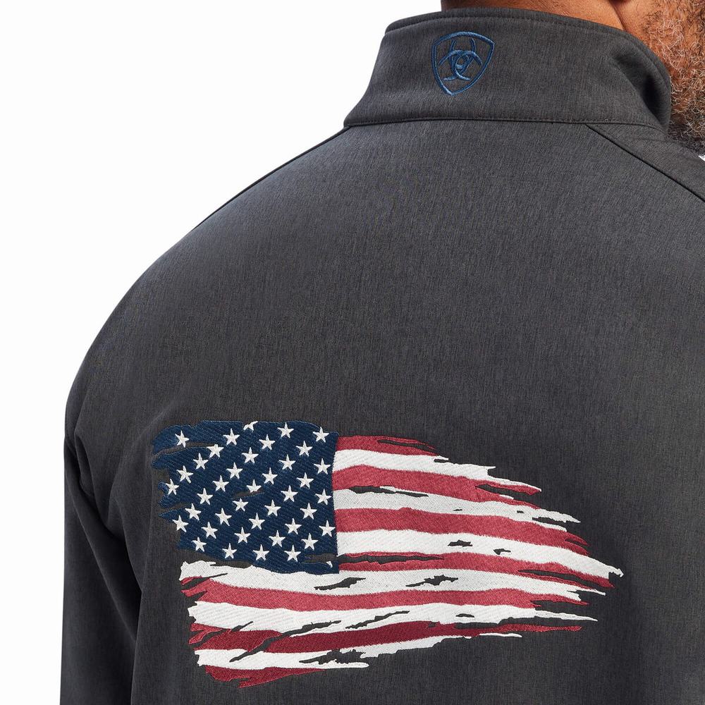 Giacca Ariat Logo 2.0 Patriot Softshell Acqua Resistant Uomo Grigie | IT514FRKA