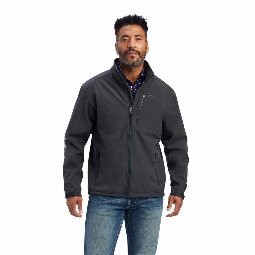 Giacca Ariat Logo 2.0 Patriot Softshell Acqua Resistant Uomo Grigie | IT514FRKA