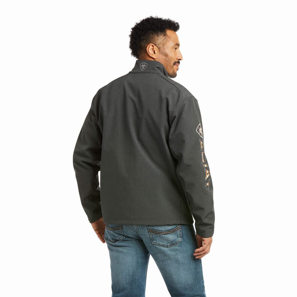 Giacca Ariat Pendleton Logo 2.0 Softshell Uomo Grigie Strisce | IT158ATRB