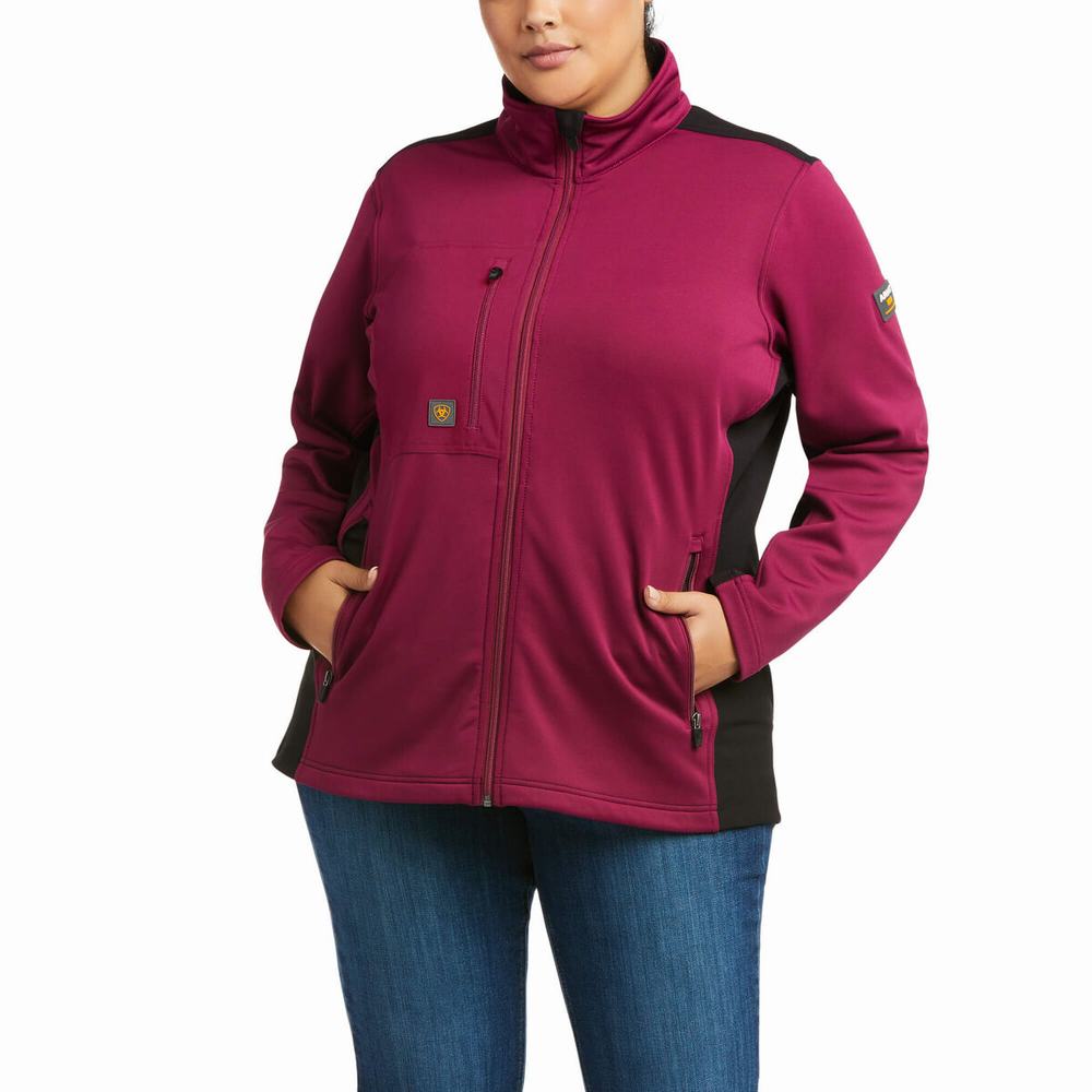 Giacca Ariat Rebar Dri-Tech DuraStretch Fleece Ibrido Donna Viola | IT967TGMU