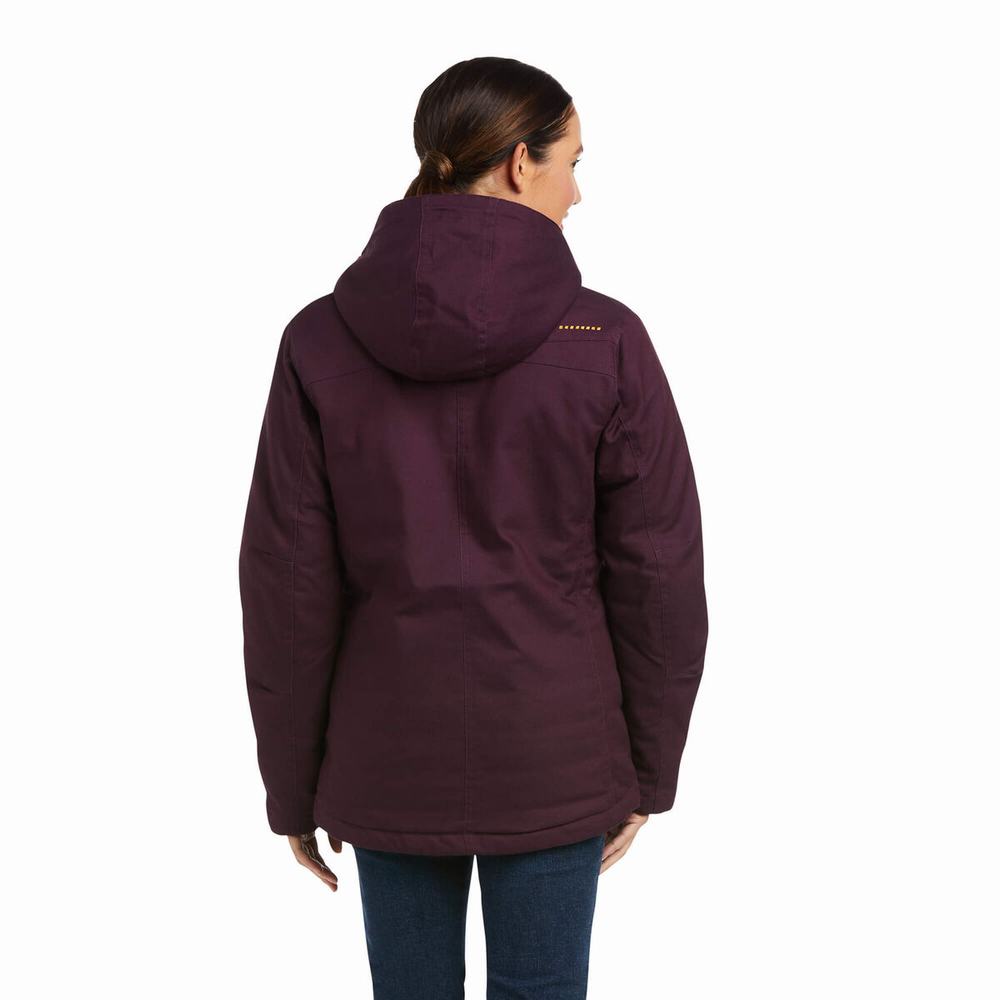 Giacca Ariat Rebar DuraCanvas Insulated Donna Viola | IT217WJCY