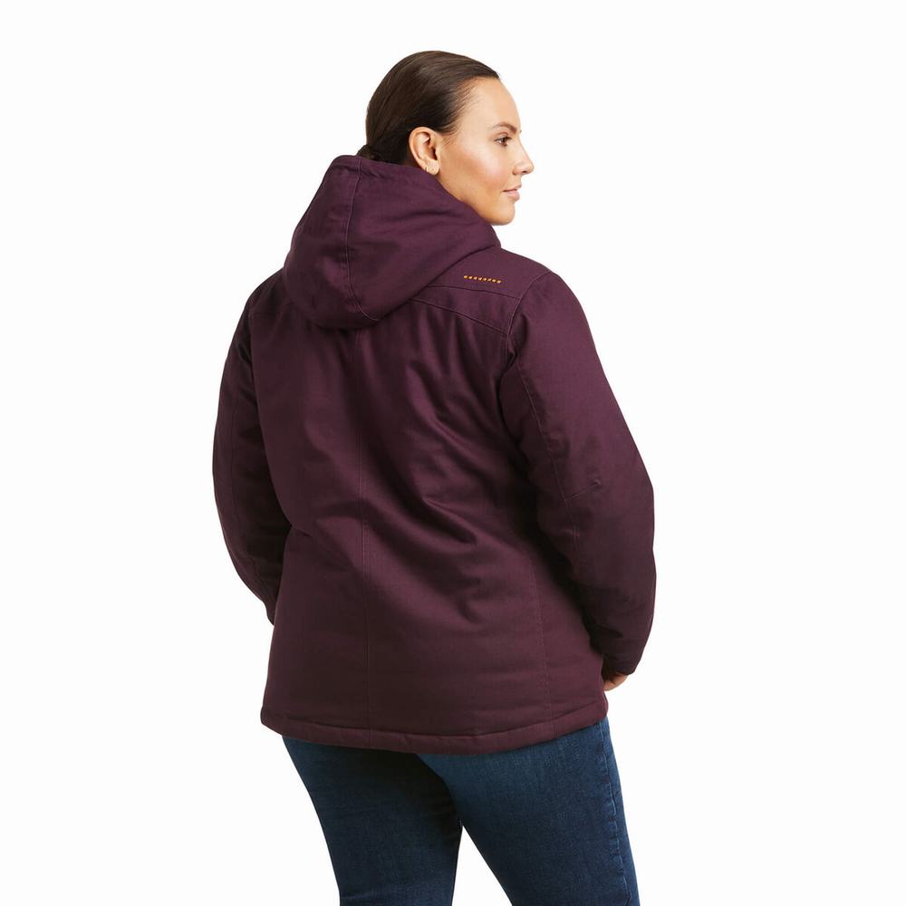 Giacca Ariat Rebar DuraCanvas Insulated Donna Viola | IT217WJCY