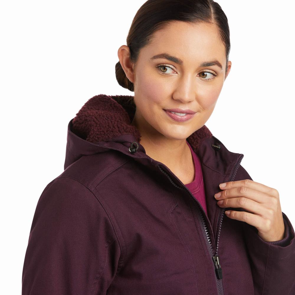 Giacca Ariat Rebar DuraCanvas Insulated Donna Viola | IT217WJCY