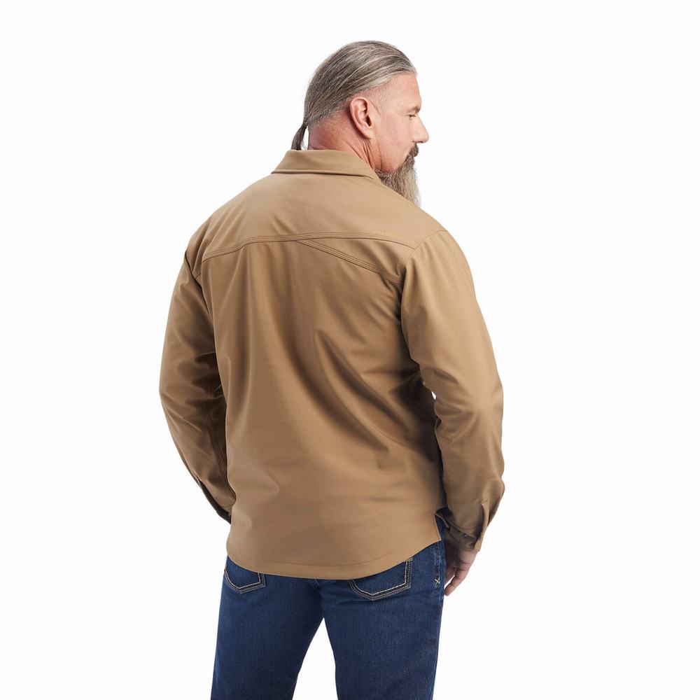 Giacca Ariat Rebar DuraStretch Utility Softshell Uomo Khaki | IT450VNZF