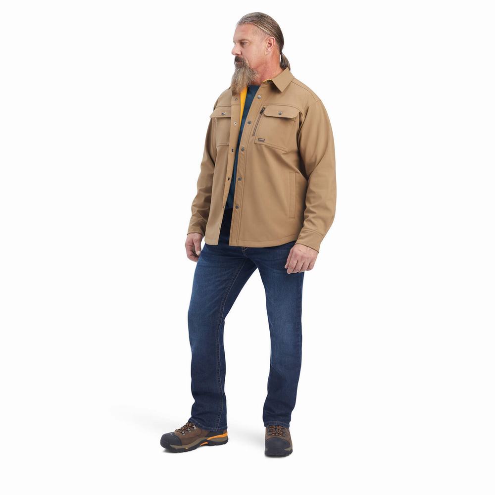 Giacca Ariat Rebar DuraStretch Utility Softshell Uomo Khaki | IT450VNZF