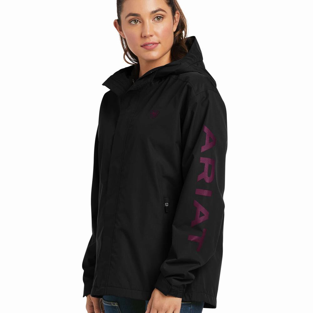 Giacca Ariat Rebar Stormshell Logo Impermeabili Donna Nere Viola | IT697DZRT