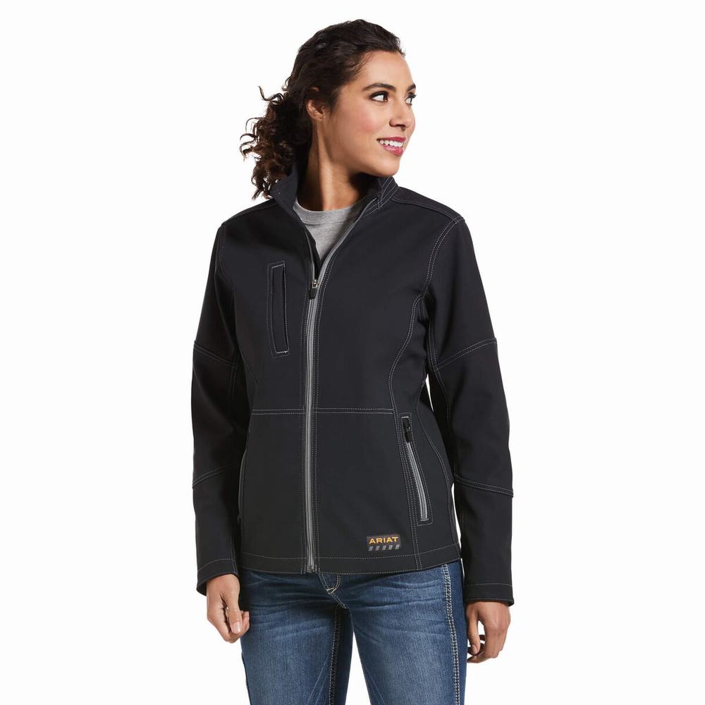 Giacca Ariat Rebar Stretch Tela Softshell Donna Nere | IT263FWAB