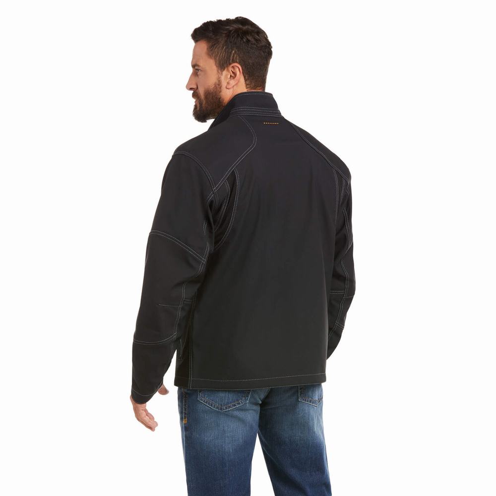 Giacca Ariat Rebar Stretch Tela Softshell Uomo Nere | IT937UCDE