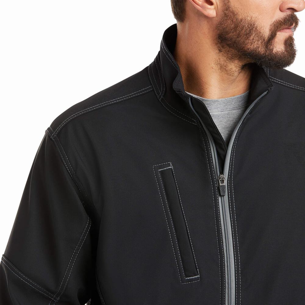 Giacca Ariat Rebar Stretch Tela Softshell Uomo Nere | IT937UCDE