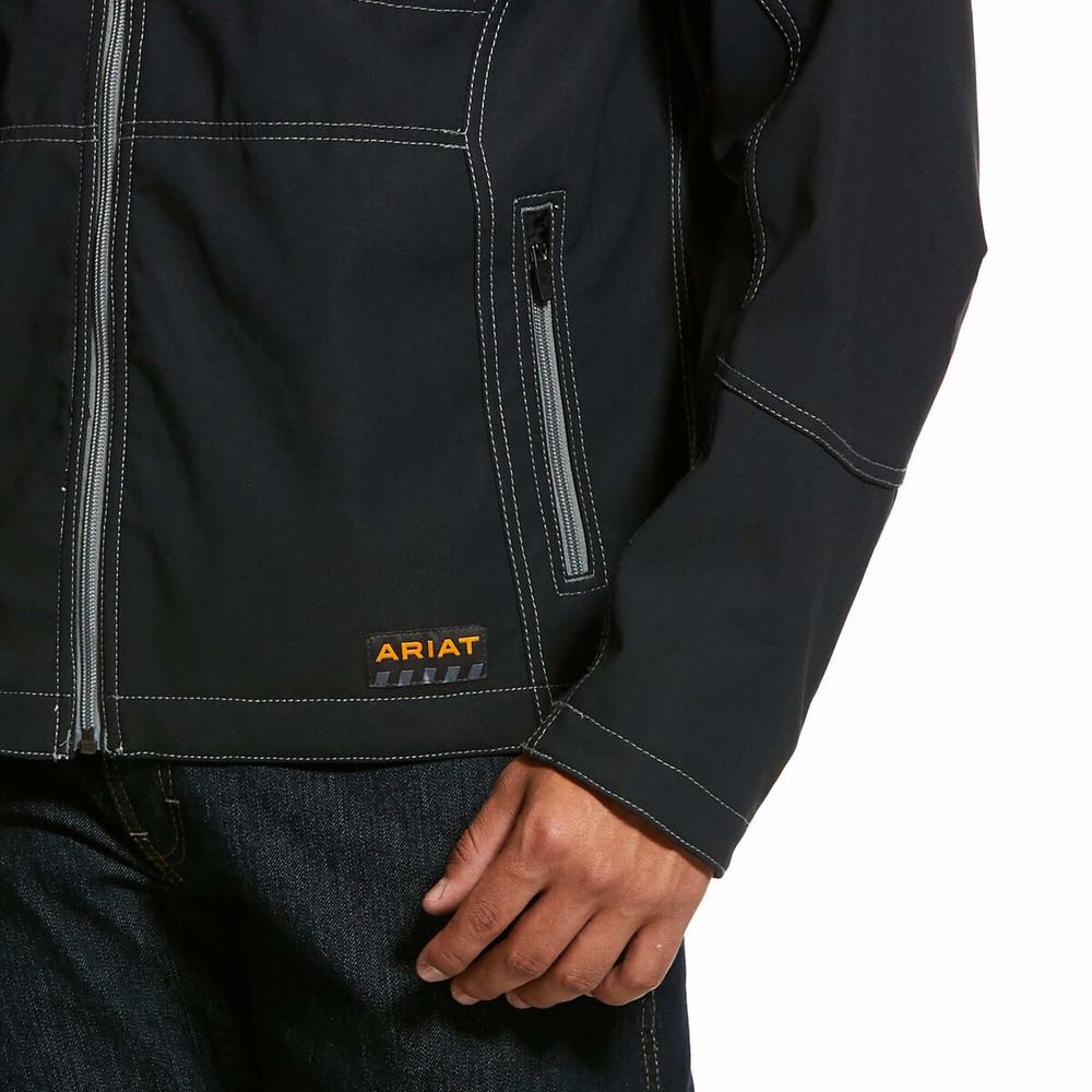 Giacca Ariat Rebar Stretch Tela Softshell Uomo Nere | IT937UCDE