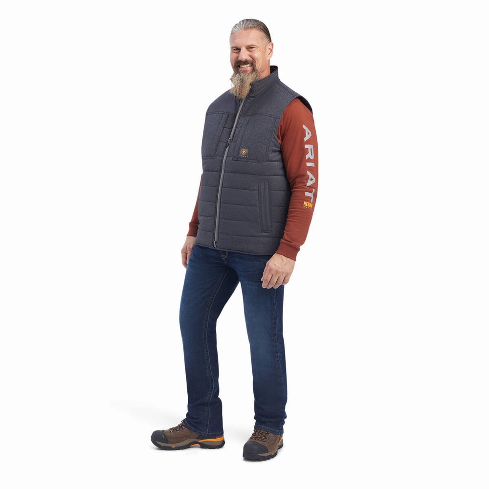 Giacca Ariat Rebar Valiant Stretch Tela Acqua Resistant Insulated Uomo Grigie | IT397WSTG