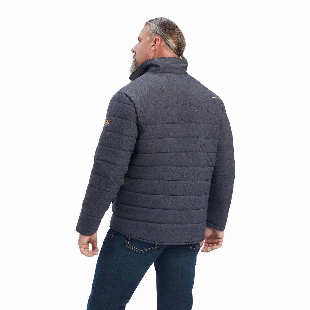 Giacca Ariat Rebar Valiant Stretch Tela Acqua Resistant Insulated Uomo Grigie | IT497JFPD