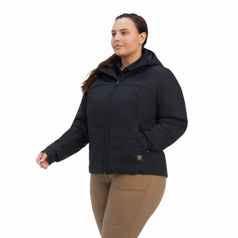 Giacca Ariat Rebar Valkyrie Stretch Tela Insulated Donna Nere | IT047UIQH