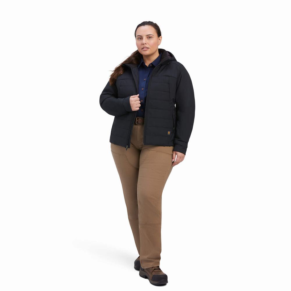 Giacca Ariat Rebar Valkyrie Stretch Tela Insulated Donna Nere | IT047UIQH