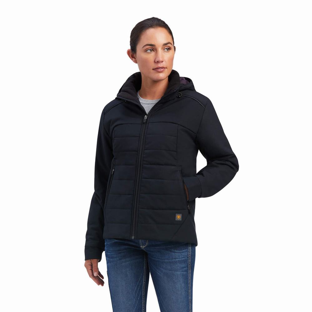 Giacca Ariat Rebar Valkyrie Stretch Tela Insulated Donna Nere | IT047UIQH