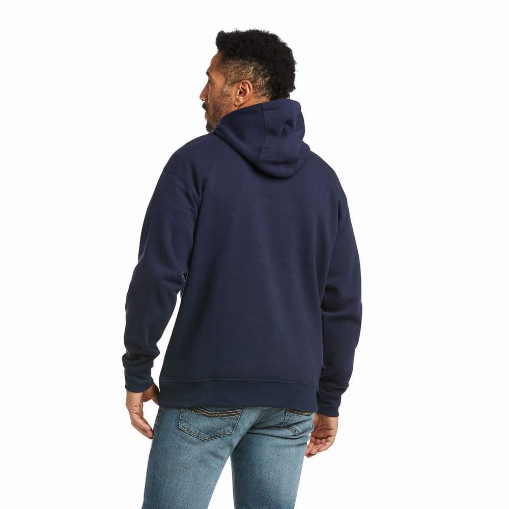 Hoodies Ariat Basic Uomo Blu Marino | IT061BZRJ