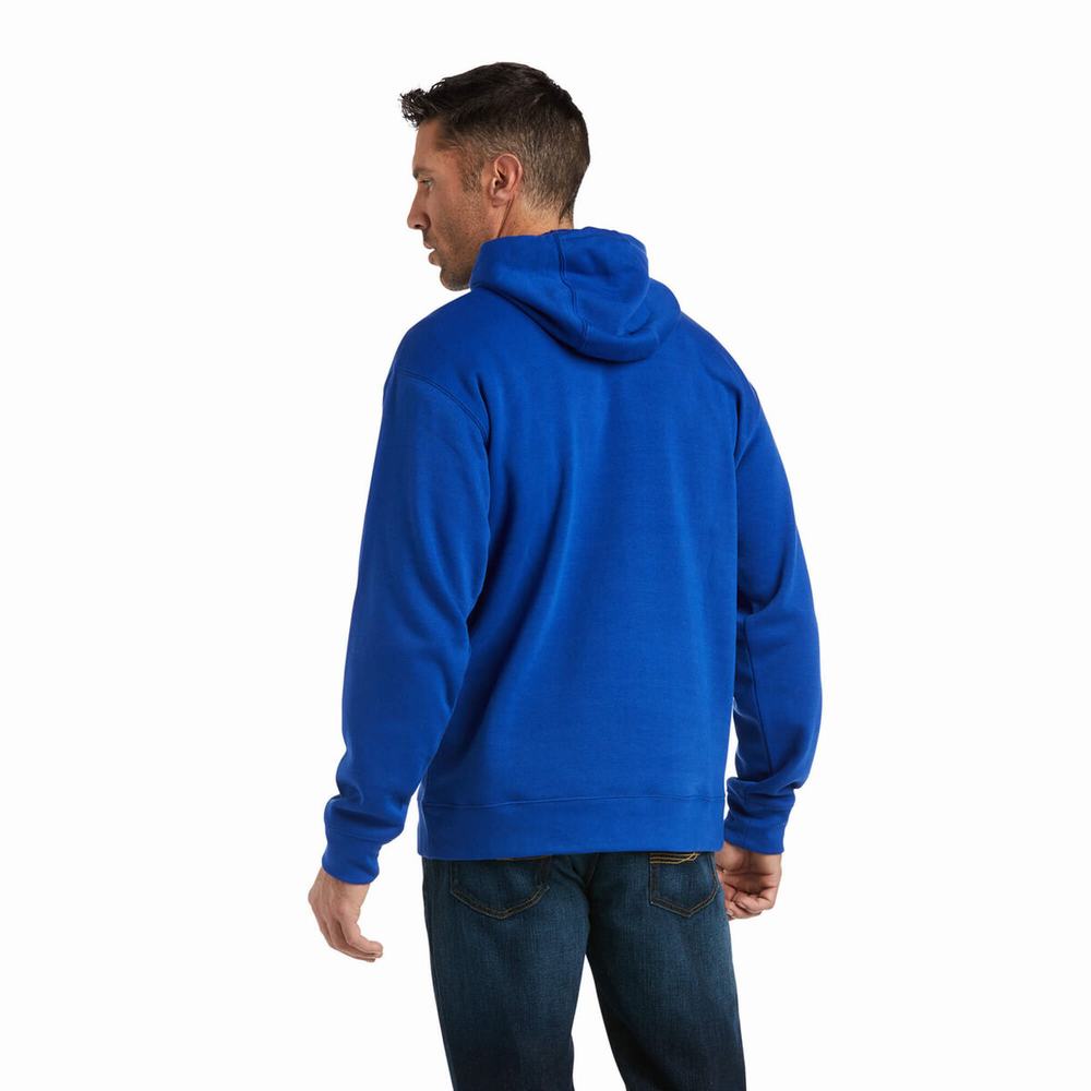 Hoodies Ariat Basic Uomo Blu Profondo Grigie | IT347MQYR