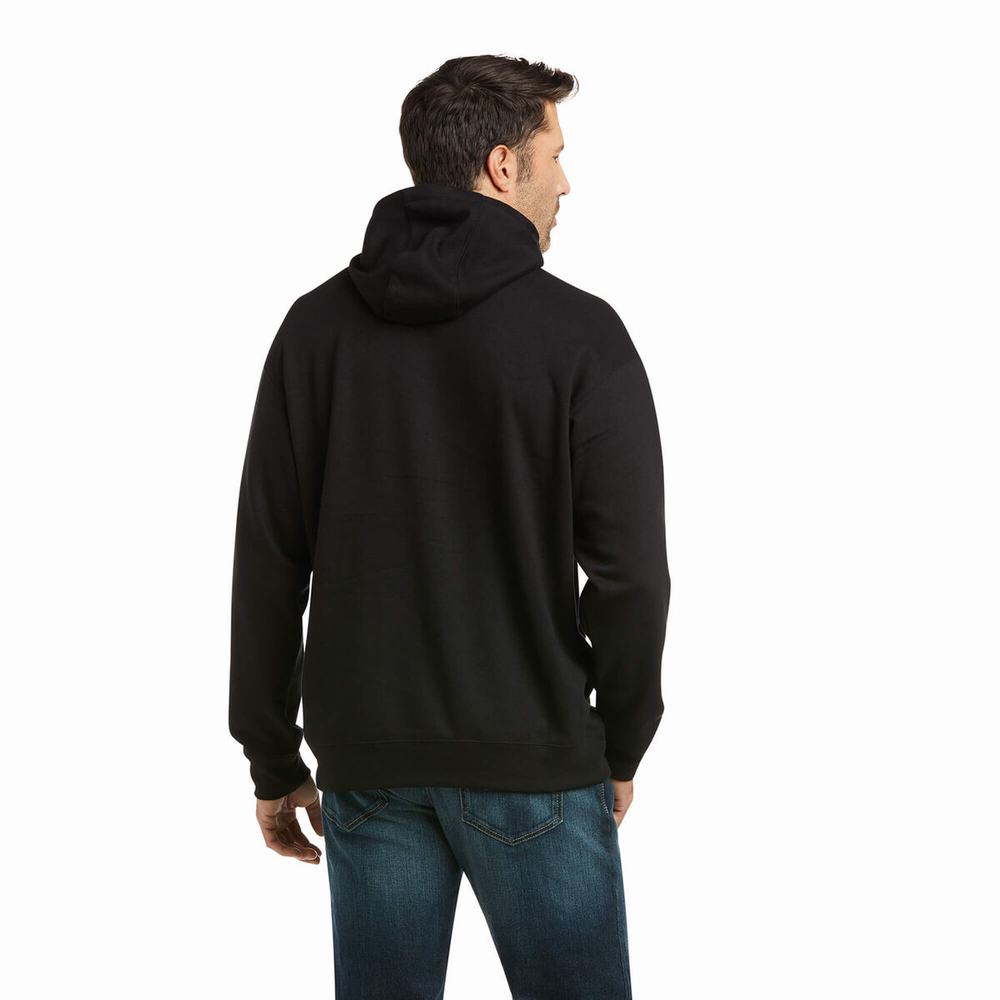 Hoodies Ariat Basic Uomo Nere | IT461LABE