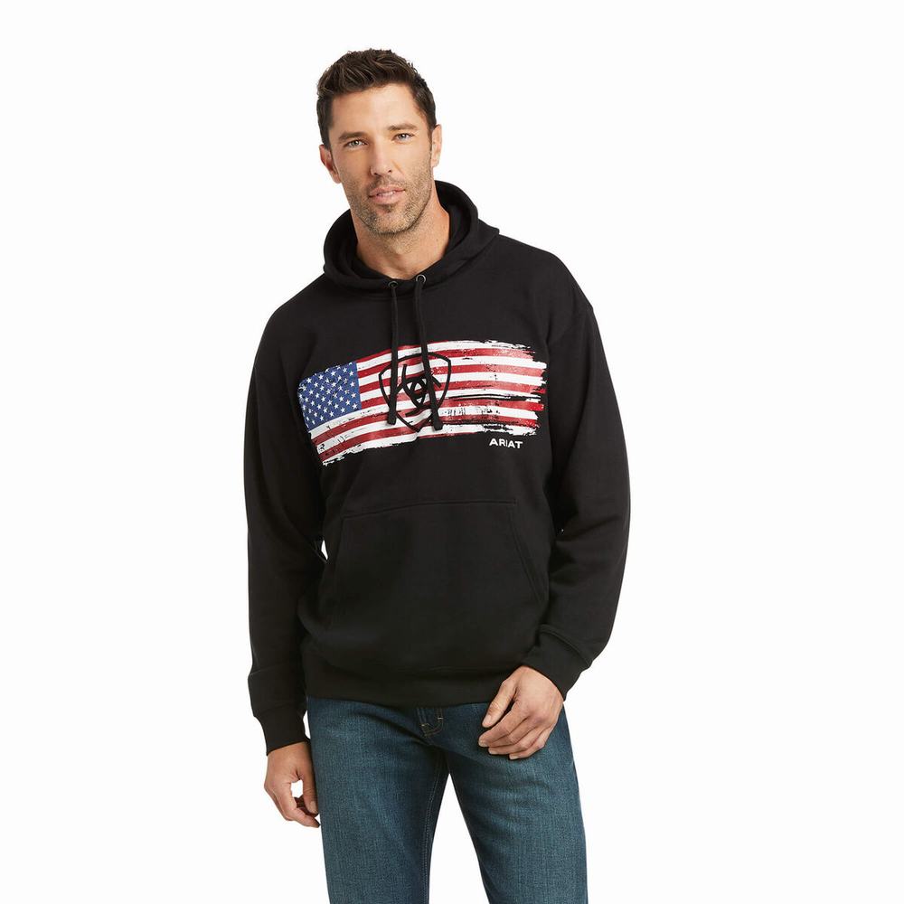 Hoodies Ariat Basic Uomo Nere | IT461LABE