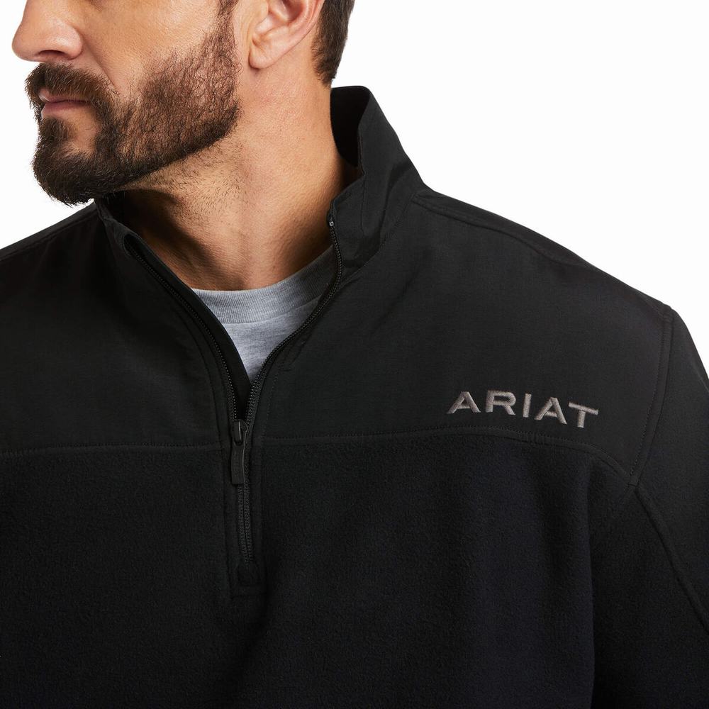 Hoodies Ariat Basis 2.0 1/4 Zip Uomo Nere | IT706VBMK