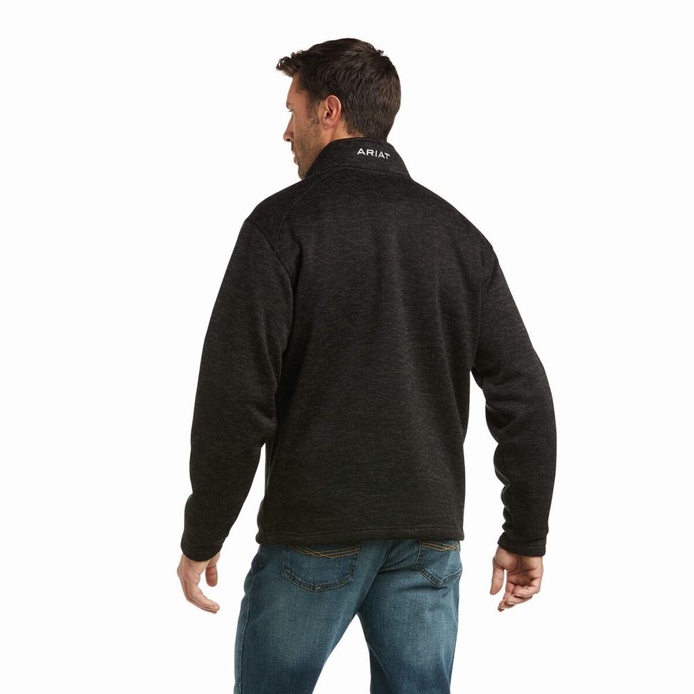 Hoodies Ariat Caldwell 1/4 Zip Uomo Grigie | IT217YXTD