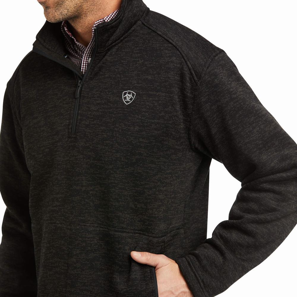 Hoodies Ariat Caldwell 1/4 Zip Uomo Grigie | IT217YXTD