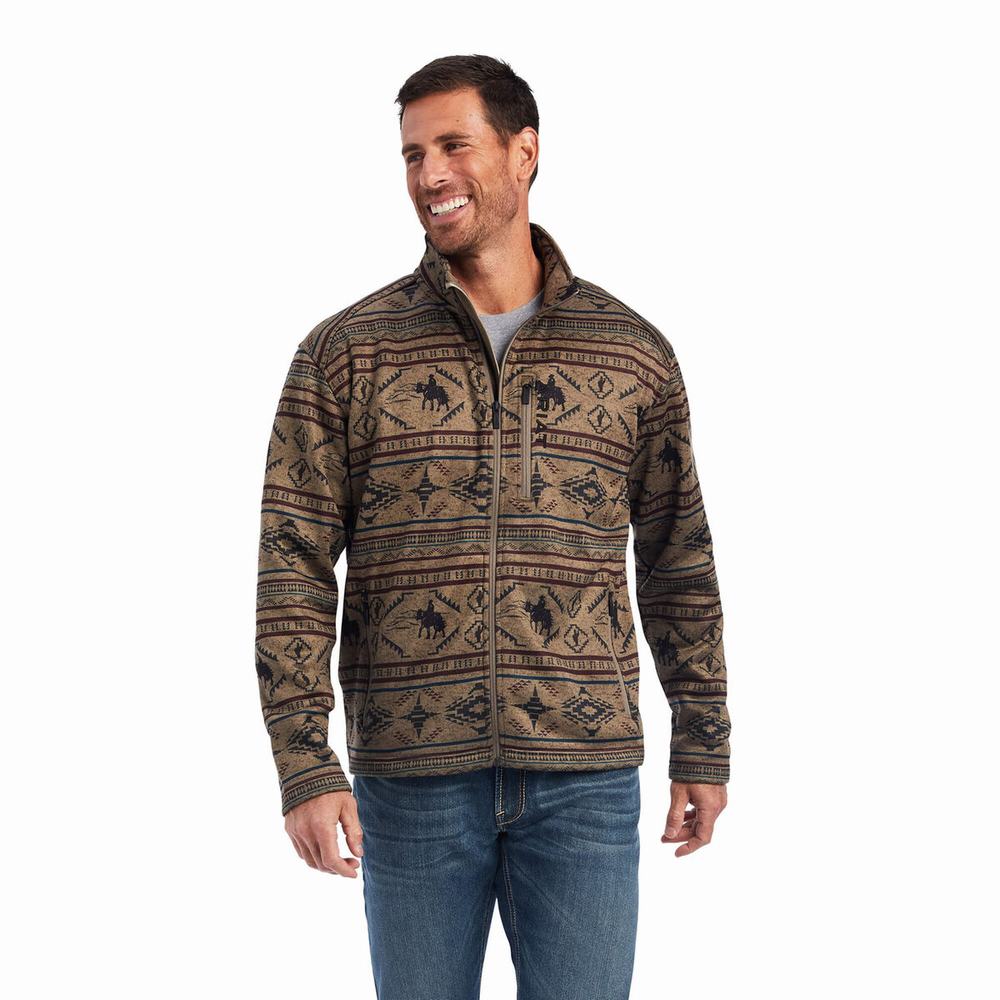 Hoodies Ariat Caldwell Full Zip Uomo Colorate | IT472RKVU