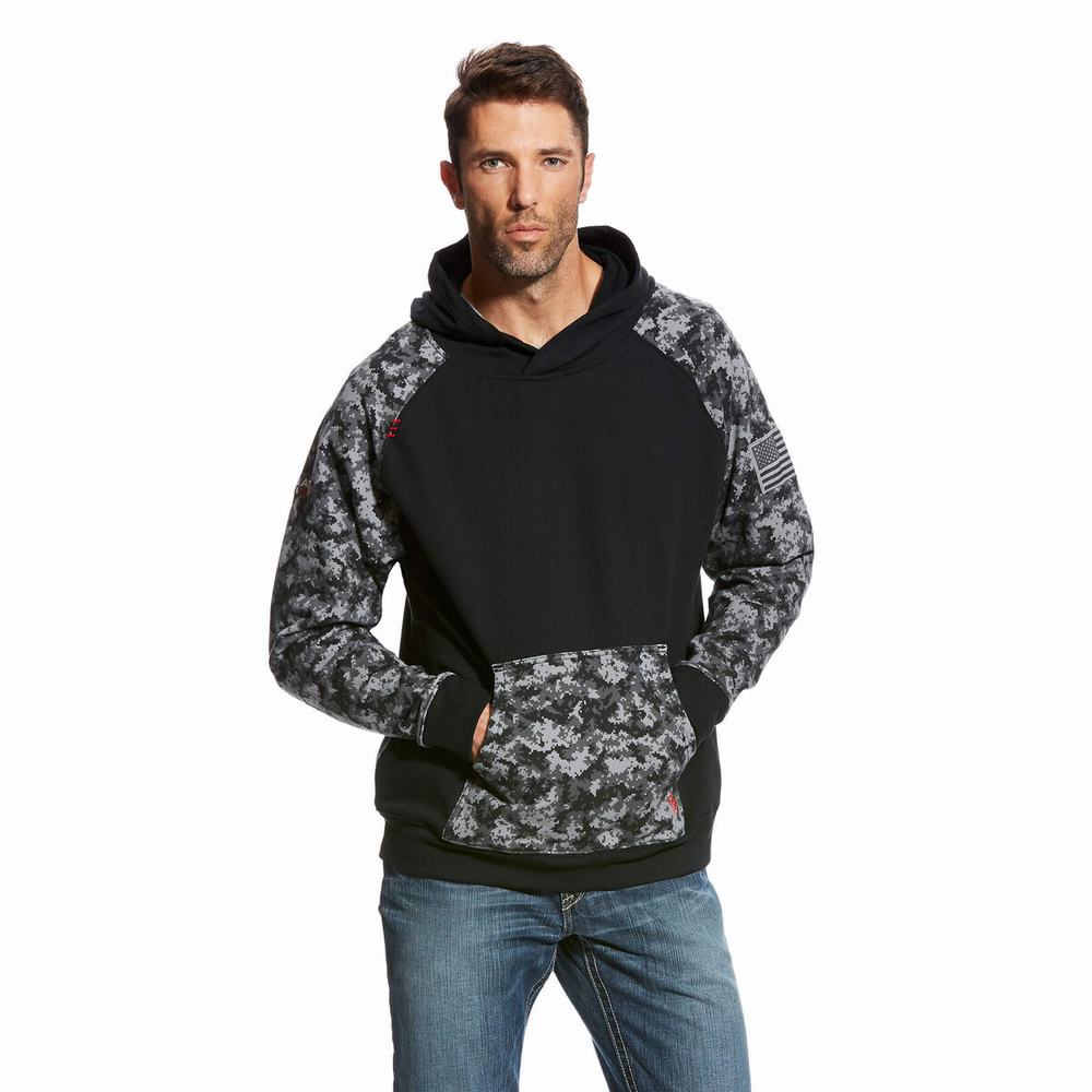 Hoodies Ariat FR DuraStretch Patriot Uomo Nere | IT348WNVC