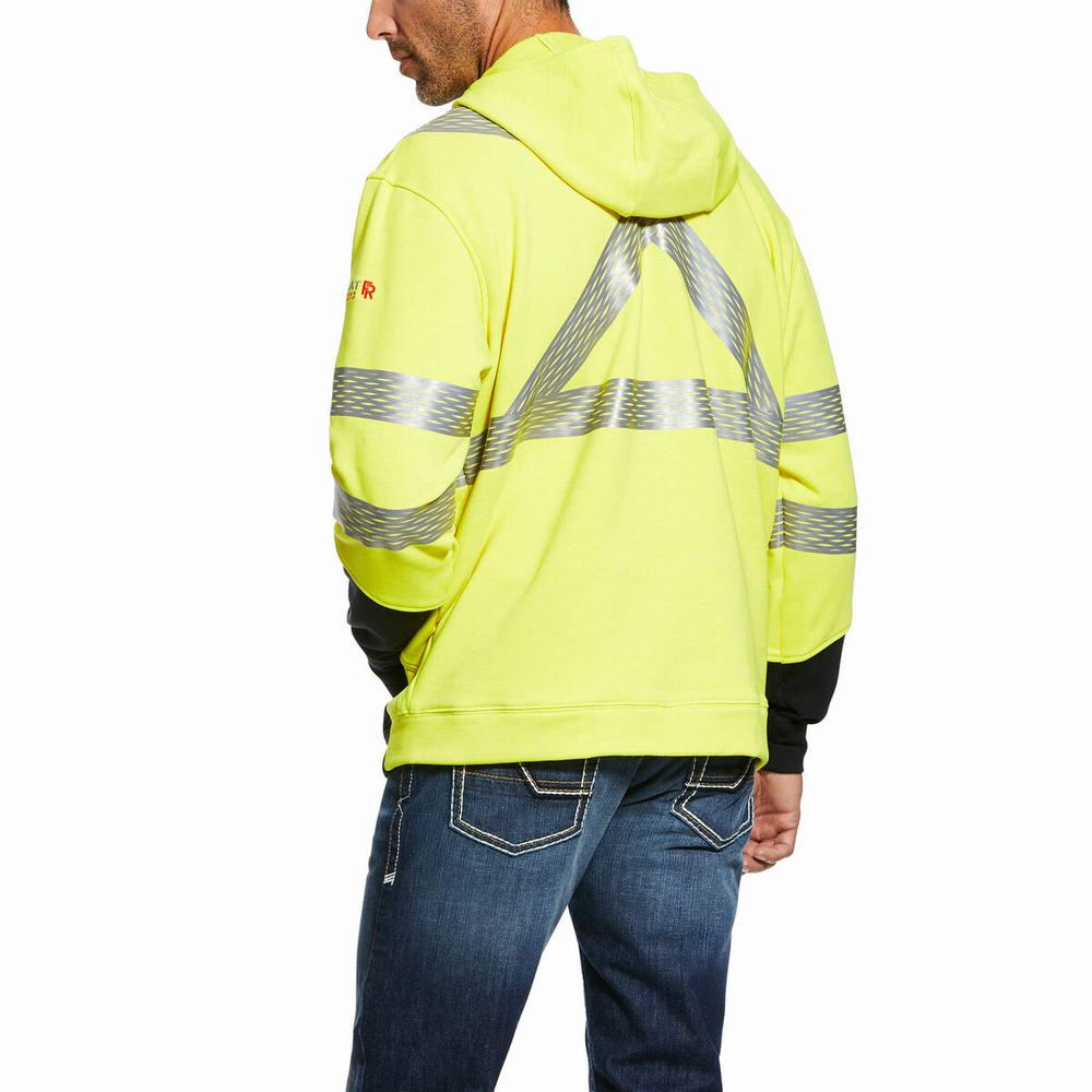 Hoodies Ariat FR Hi-Vis Uomo Gialle | IT803ZKOG