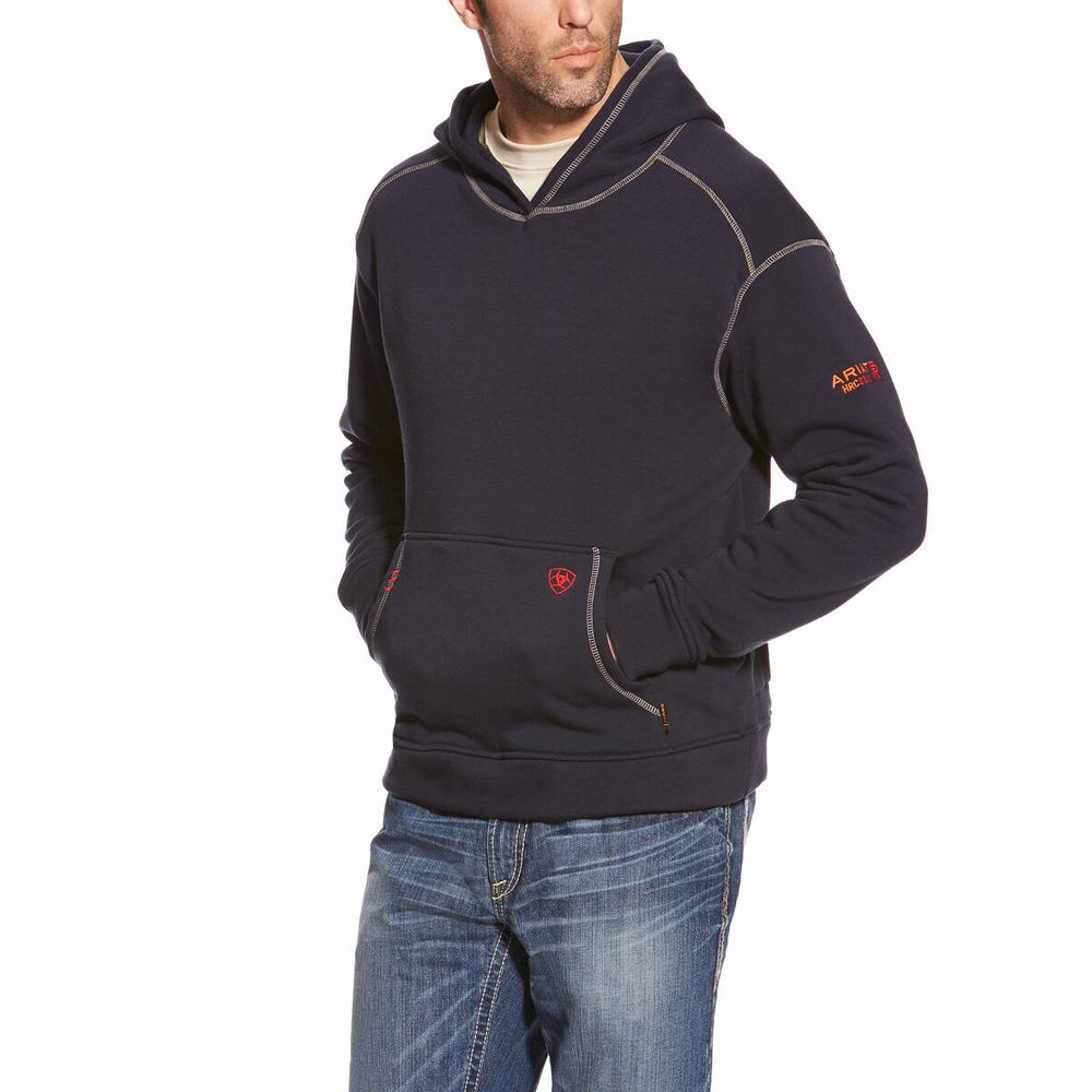 Hoodies Ariat FR Polartec Uomo Blu Marino | IT869NUEG