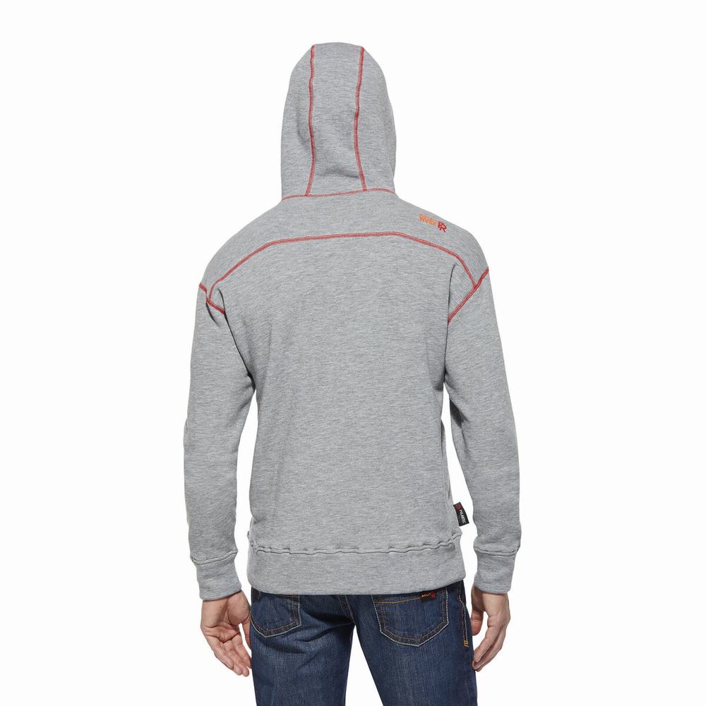 Hoodies Ariat FR Polartec Uomo Grigie | IT371EMJR