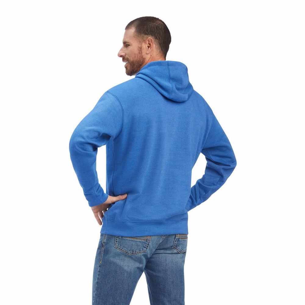 Hoodies Ariat Land of the Free Uomo Blu | IT719ANJU