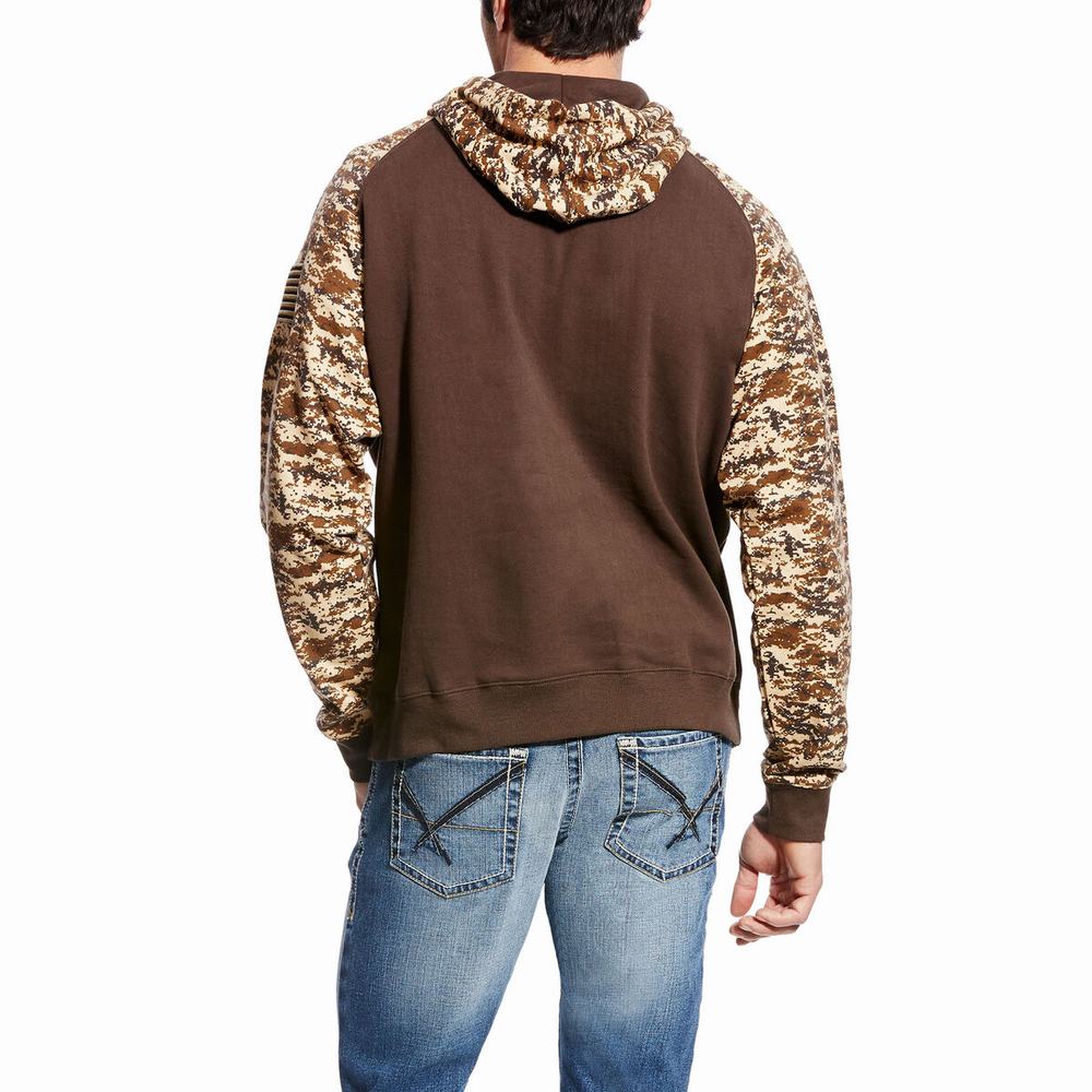 Hoodies Ariat Patriot Uomo Camouflage | IT384LOJQ