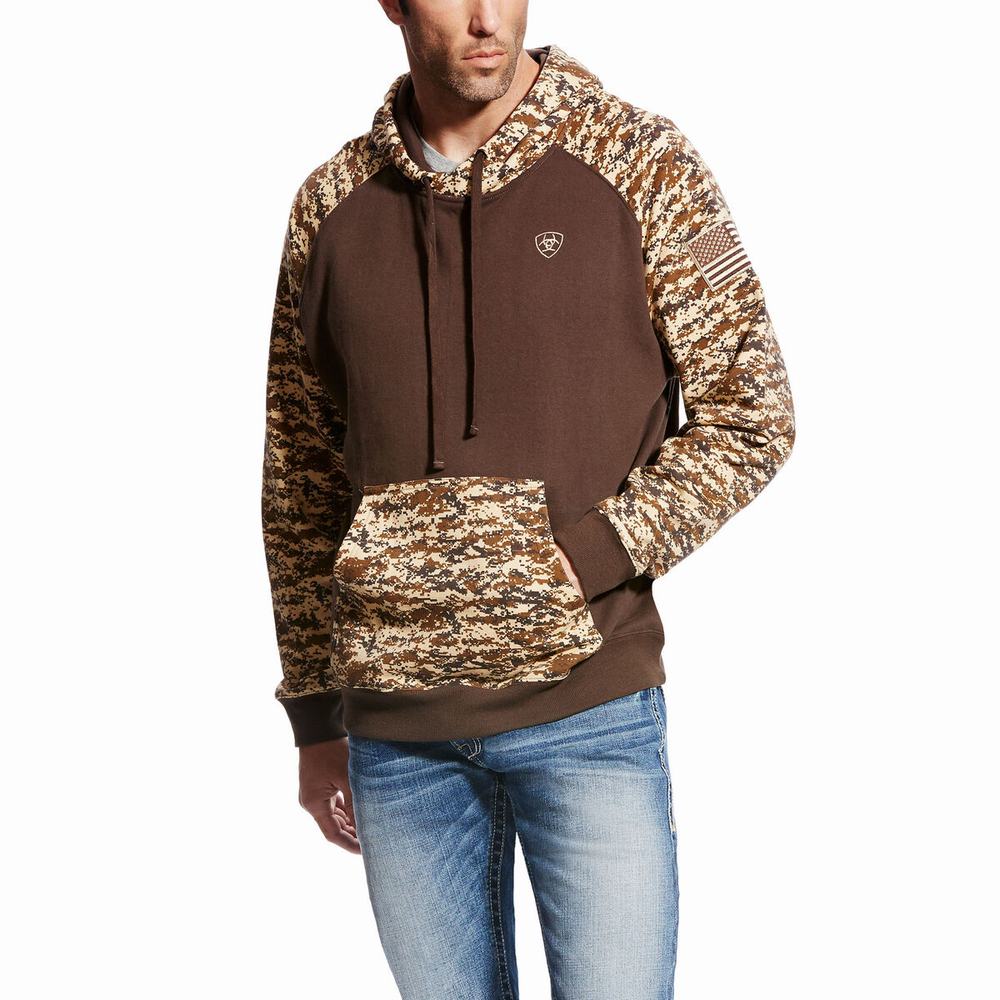 Hoodies Ariat Patriot Uomo Camouflage | IT384LOJQ