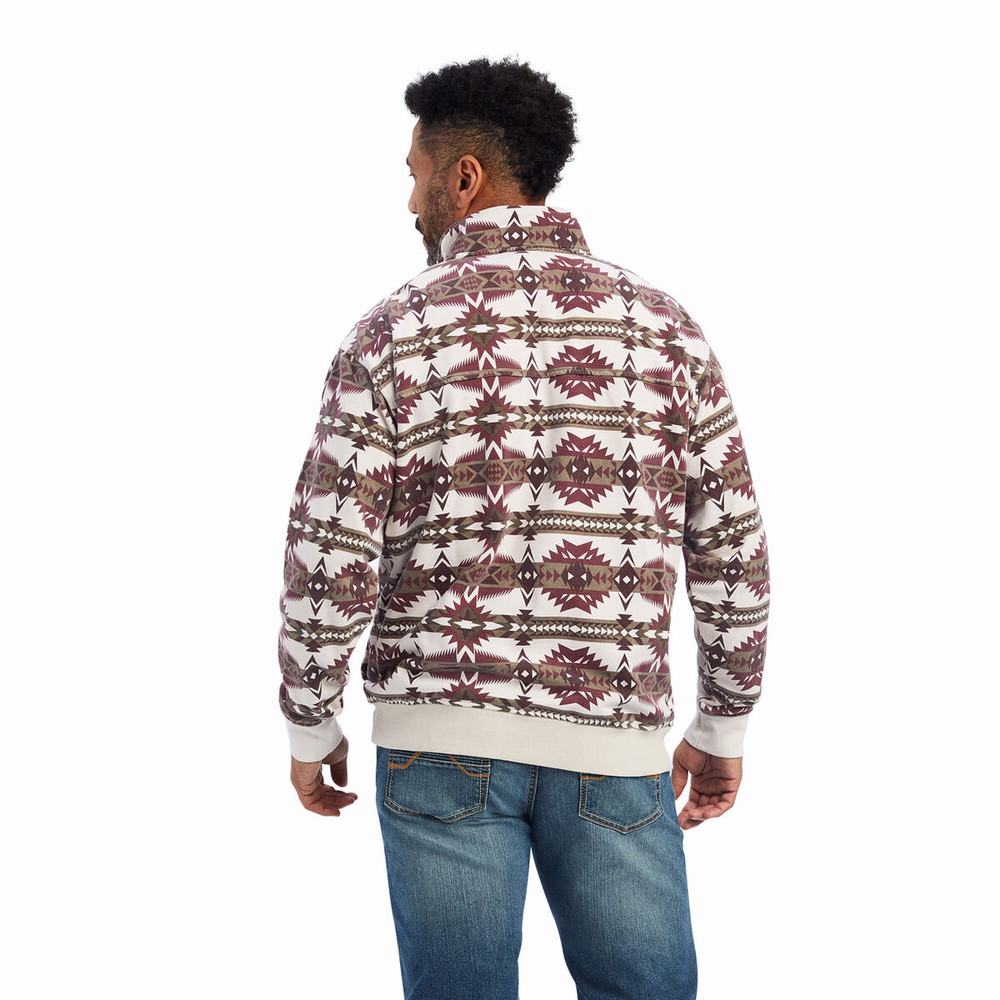 Hoodies Ariat Printed Overdyed Washed Uomo Colorate | IT164YQTG