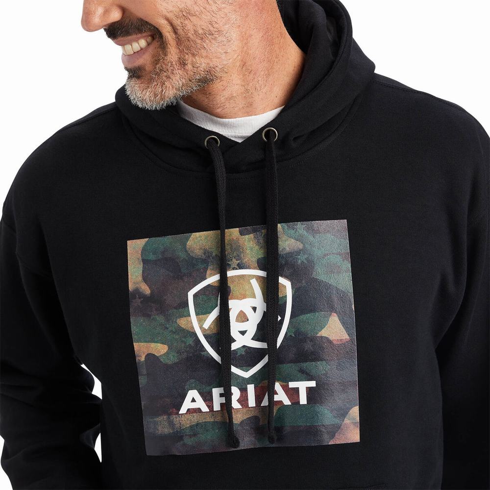 Hoodies Ariat Protect & Serve Block Uomo Nere | IT260UMZY