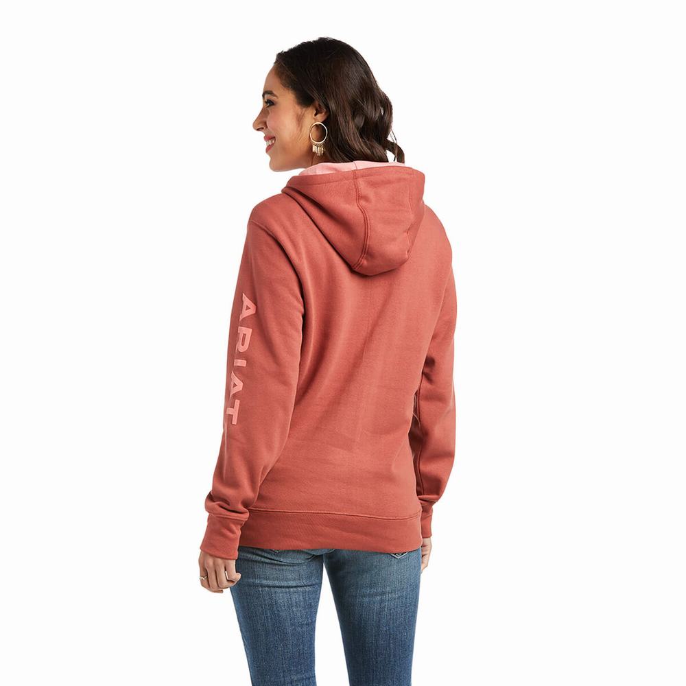 Hoodies Ariat REAL Arm Logo Donna Colorate | IT725ITOW