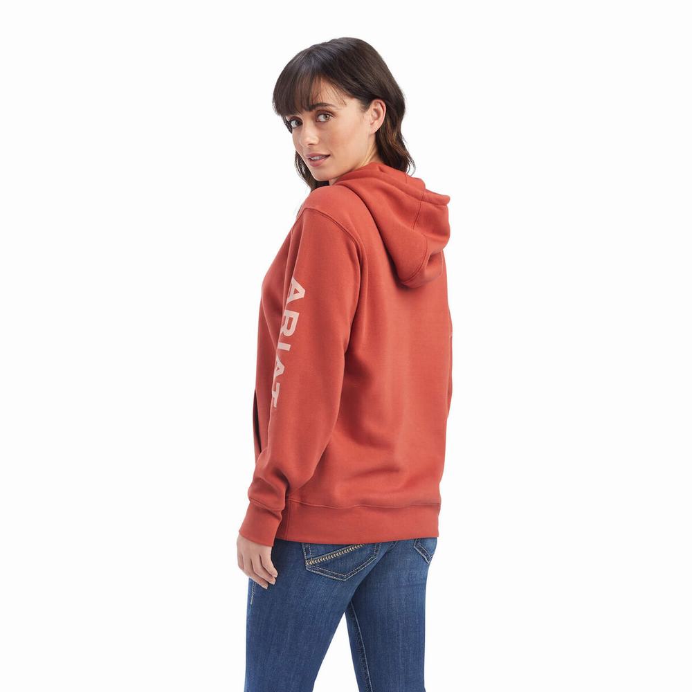 Hoodies Ariat REAL Classiche Arm Logo Donna Colorate | IT481LAMW