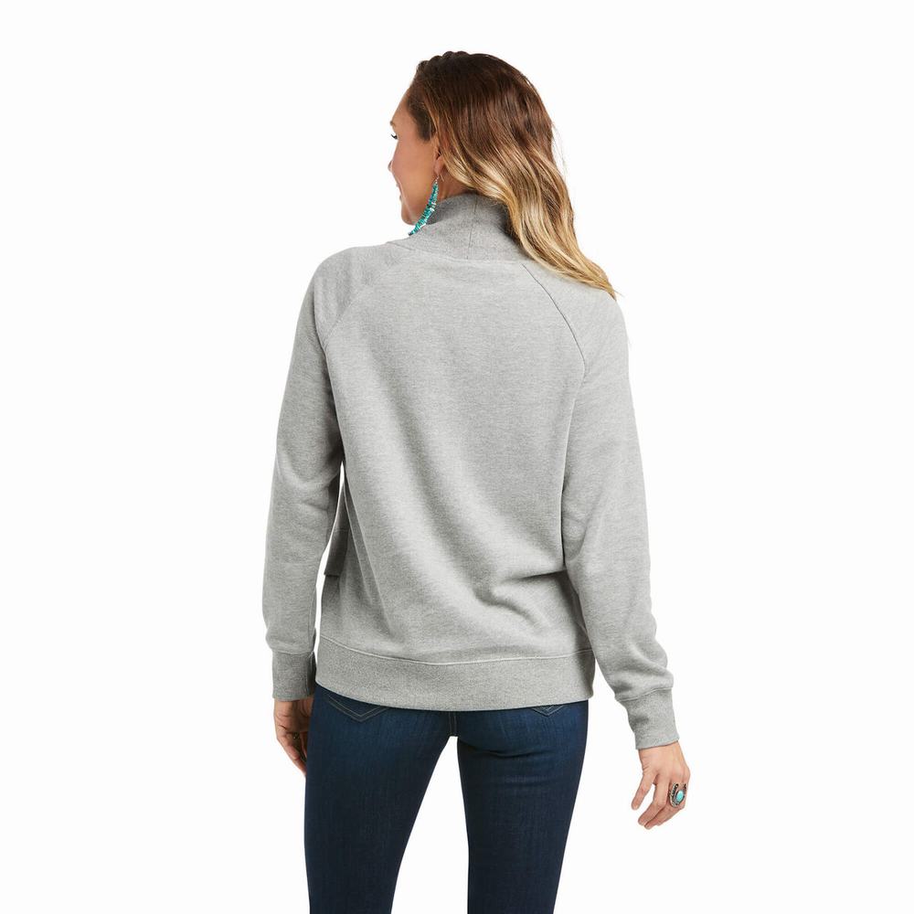 Hoodies Ariat REAL Crossover Donna Grigie | IT058YWSI