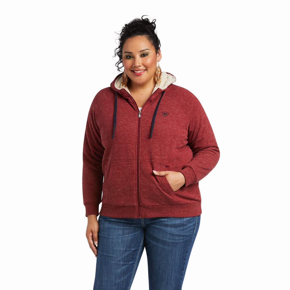 Hoodies Ariat REAL Sherpa Full Zip Donna Colorate | IT517WFLA