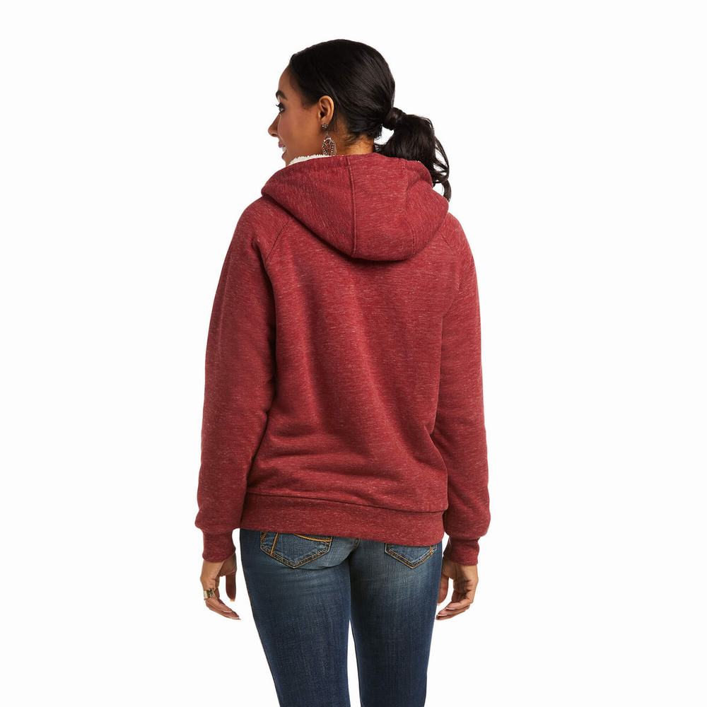 Hoodies Ariat REAL Sherpa Full Zip Donna Colorate | IT517WFLA