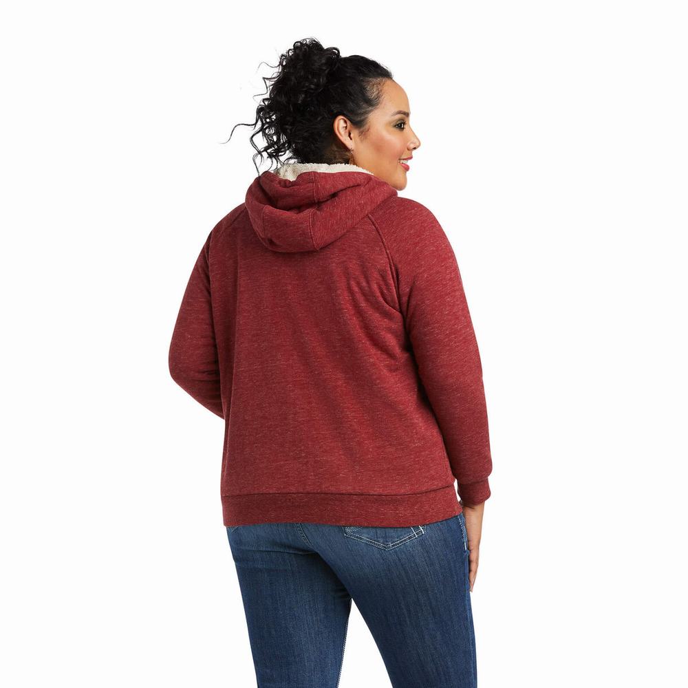 Hoodies Ariat REAL Sherpa Full Zip Donna Colorate | IT517WFLA