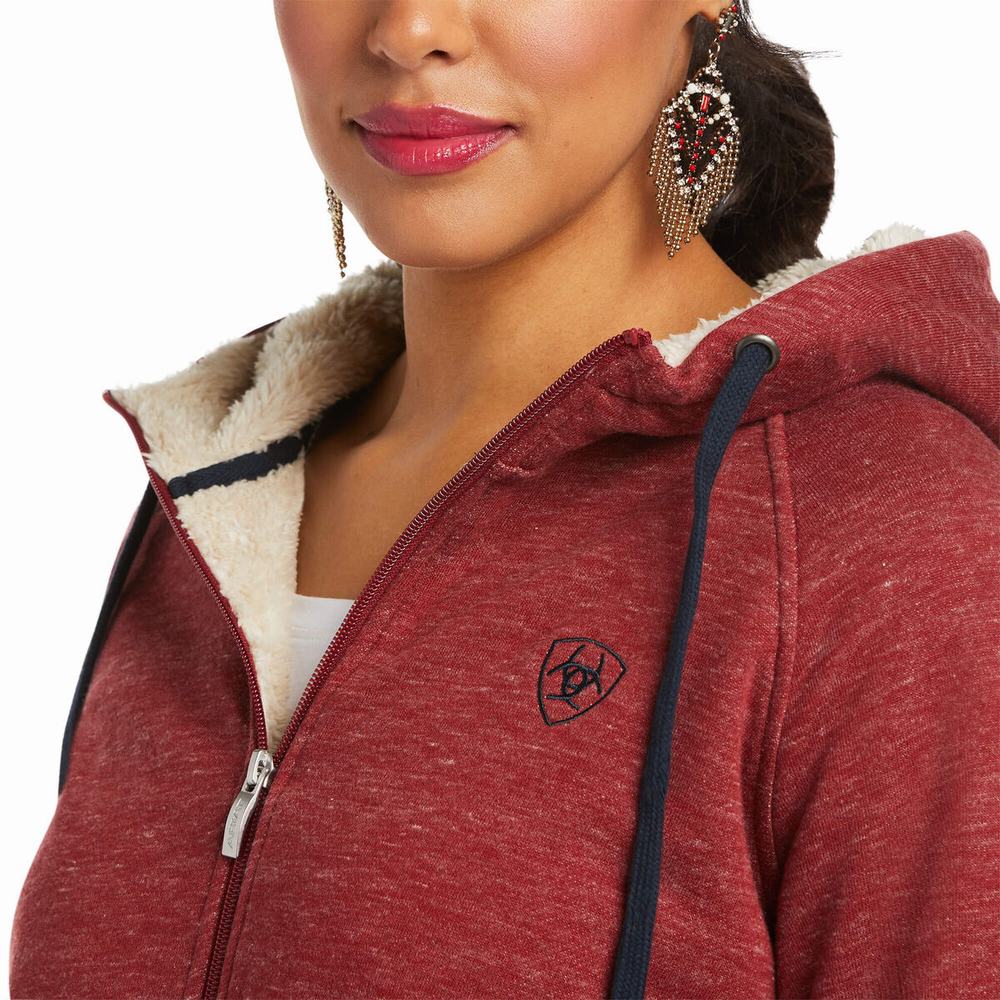 Hoodies Ariat REAL Sherpa Full Zip Donna Colorate | IT517WFLA