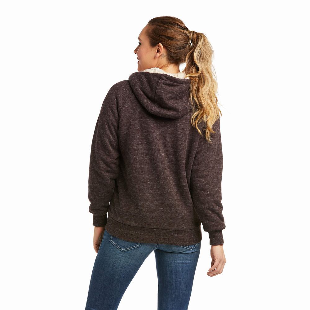 Hoodies Ariat REAL Sherpa Full Zip Donna Colorate | IT819XJBE