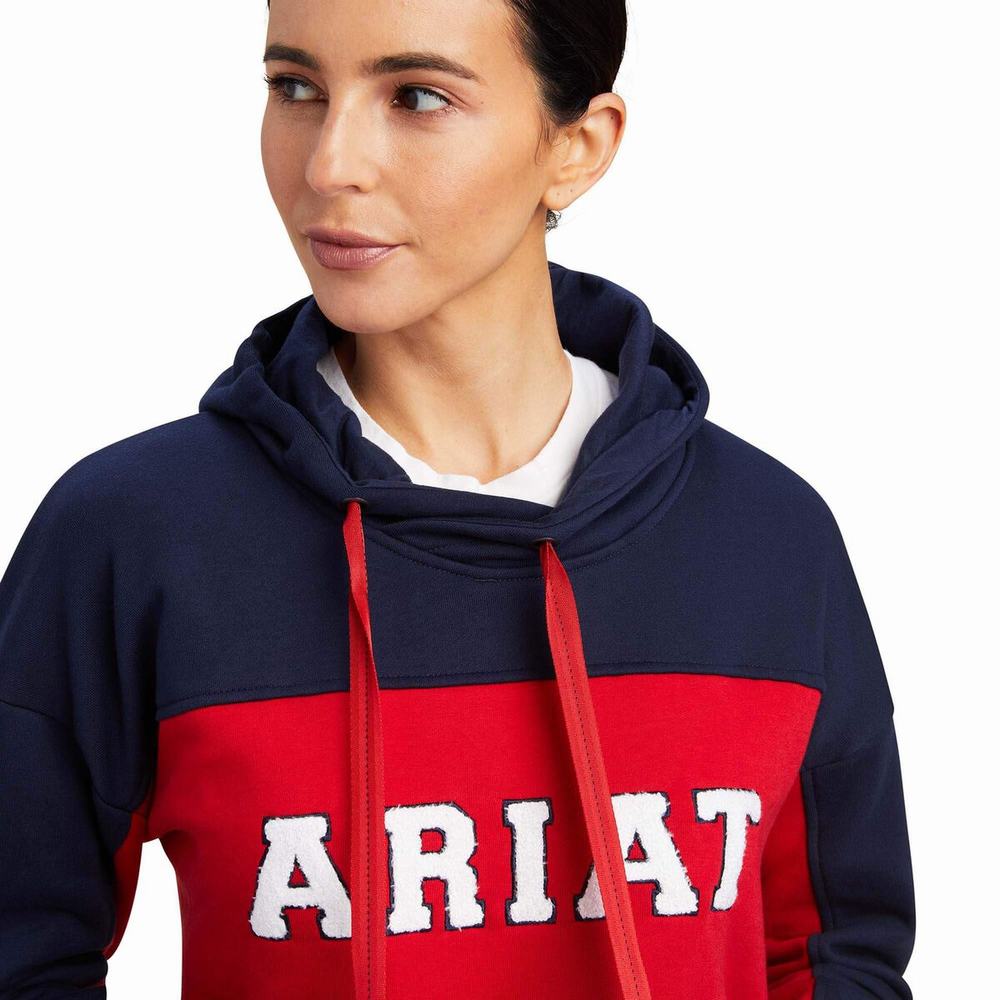 Hoodies Ariat Rabere Team Donna Blu Marino | IT390YFKC