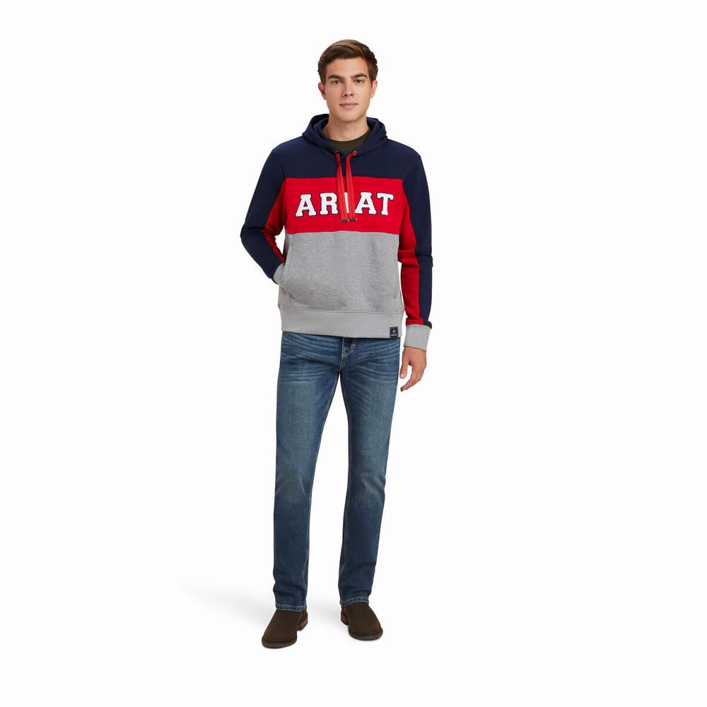 Hoodies Ariat Rabere Team Uomo Blu Marino | IT286YWSD