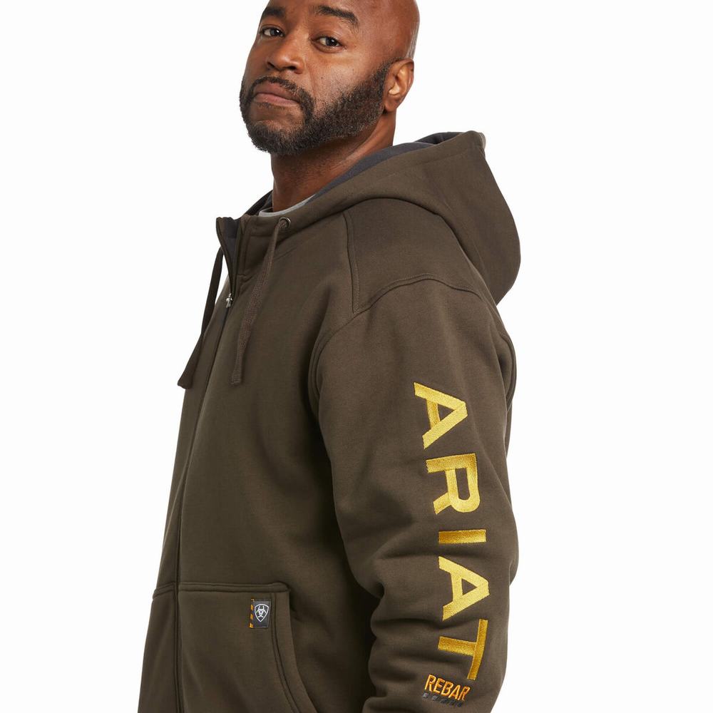 Hoodies Ariat Rebar All-Weather Full Zip Uomo Colorate | IT041JOQI